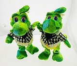 Мягкая Игрушка Дракон прыгающий музыкальный зеленый, фото 3