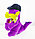 Мягкая Игрушка Дракон с кепкой танцующий музыкальный фиолетовый, фото 3