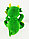 Мягкая Игрушка Дракон с рогами танцующий музыкальный зеленый, фото 3