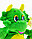 Мягкая Игрушка Дракон с рогами танцующий музыкальный зеленый, фото 2