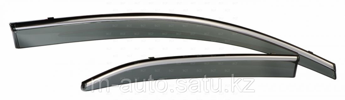 Ветровики/Дефлекторы окон c хромированным молдингом на Hyundai Palisade /Хендай Палисад - фото 3 - id-p3559700