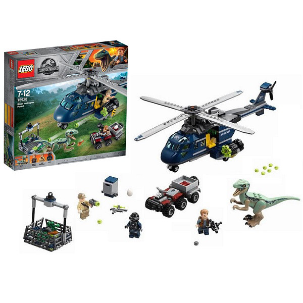 Lego Jurassic World 75928 Конструктор Лего Мир Юрского Периода Погоня за Блю на вертолёте