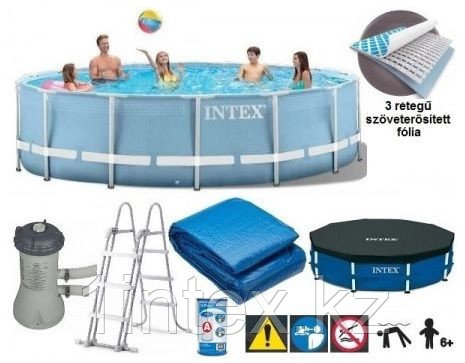 Каркасный сборный бассейн Intex Metal Frame Pool. 457х122см.
