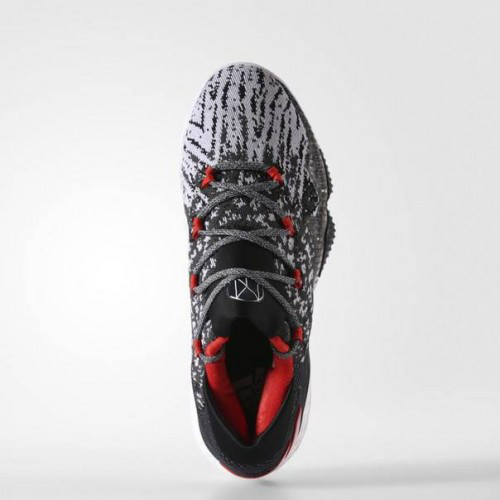 Кроссовки баскетбольные Adidas Crazylight Boost 2016 Low Black/White/Red - фото 3 - id-p52364349