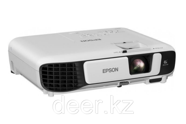 Проектор Epson EB-S41, 3LCD, 0.55"LCD, SVGA (800x600), 3300lm, 4:3, 15000:1, VGA, HDMI, RCA, USB Type A;B