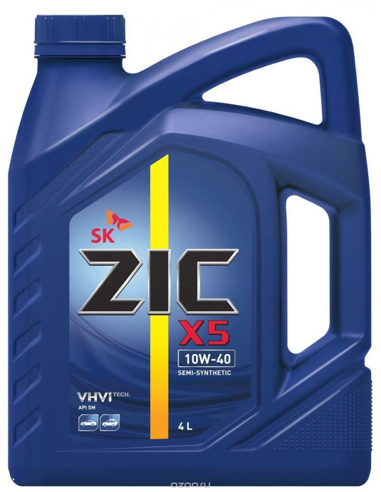Моторное полусинтетическое масло ZIC X5 10w40 6л