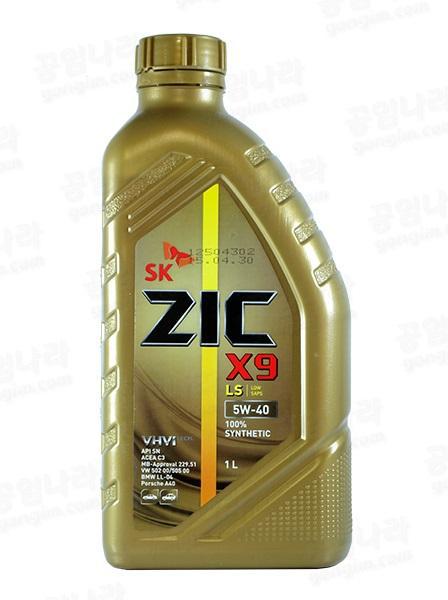 Синтетическое моторное масло ZIC X9 (XQ) 5w40 1л