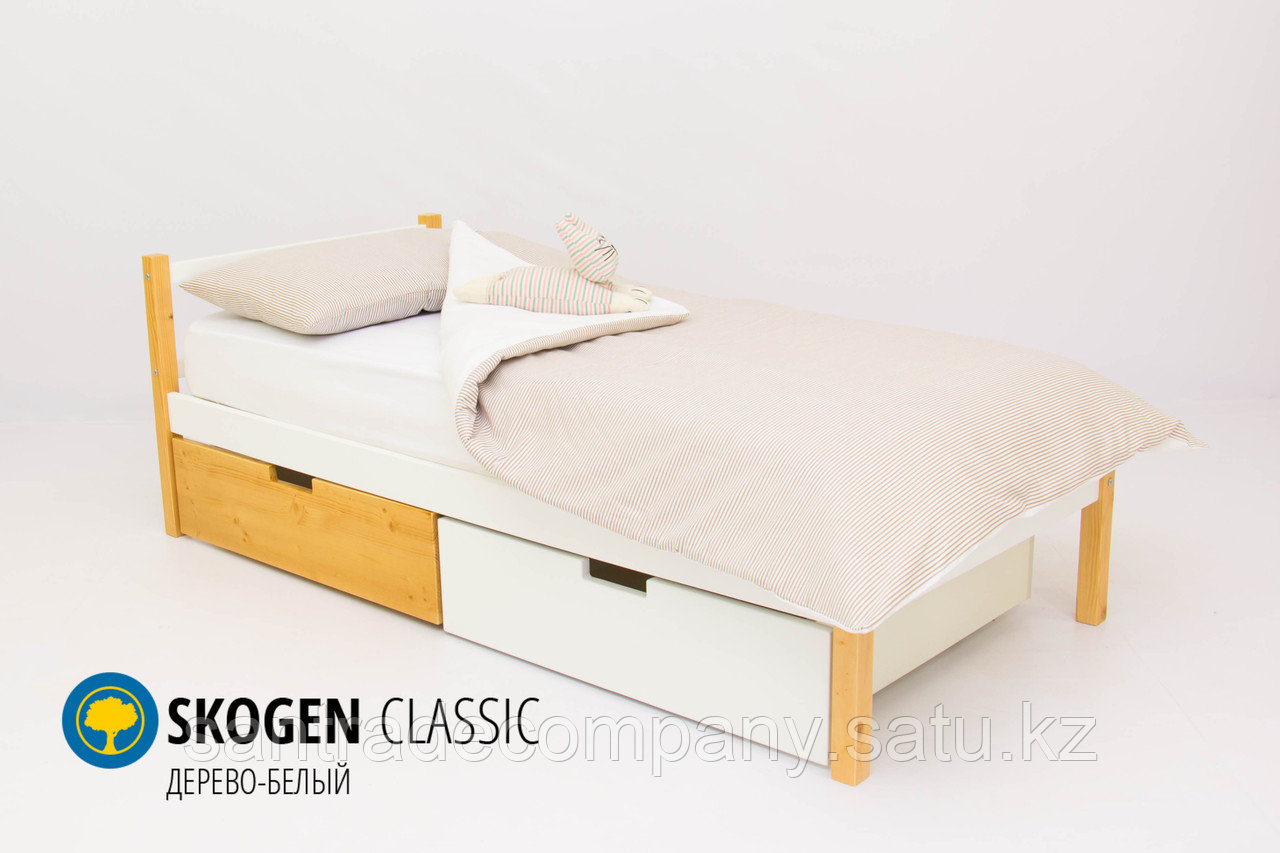 Детская кровать Бельмарко «Skogen classic Дерево-Белый»