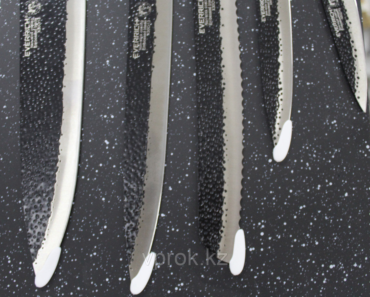 Набор черных ножей "Everrich" с магнитной подставкой - фото 2 - id-p52384436