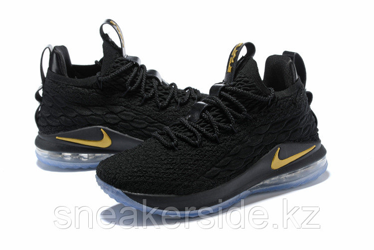 Баскетбольные кроссовки Nikе LeBron XV (15) Low "Black/Gold/Ice" (40-46) - фото 2 - id-p52394656