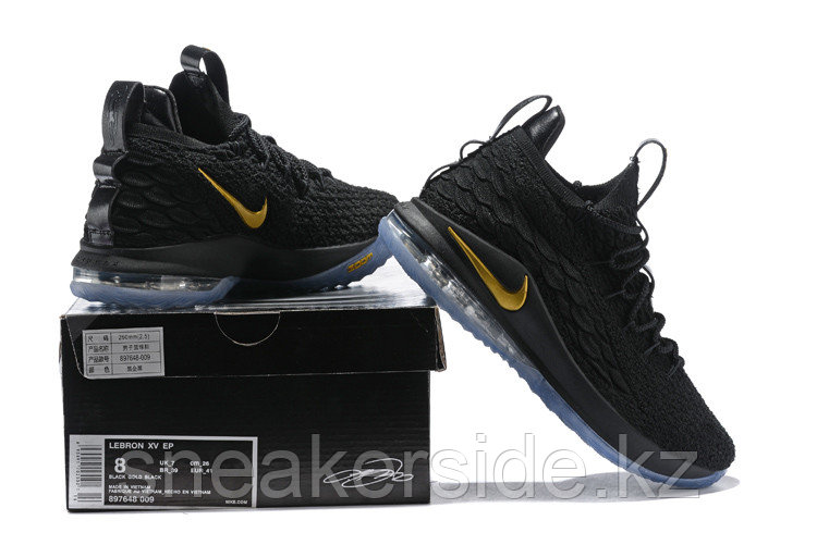 Баскетбольные кроссовки Nikе LeBron XV (15) Low "Black/Gold/Ice" (40-46) - фото 6 - id-p52394656