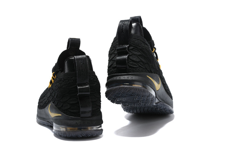 Баскетбольные кроссовки Nikе LeBron XV (15) Low "Black/Gold" (40-46) - фото 5 - id-p52394734
