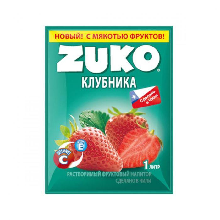 Растворимый напиток Zuko Клубника 25 гр (12 шт в упак)