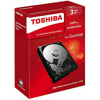 Жесткий диск Toshiba 3Tb, HDD, 3.5", 7200rpm, 64MB, SATA III 6Gb/s, HDWD130EZSTA
