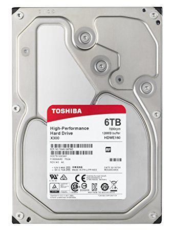 Жесткий диск Toshiba 6Tb, HDD, 3.5", 7200rpm, 128MB, SATA III 6Gb/s, HDWE160EZSTA