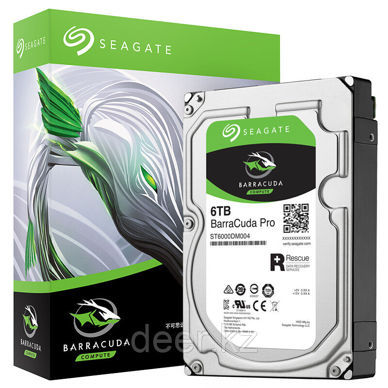 Жесткий диск Seagate BarraCuda Pro 6Tb, HDD, 3.5", 7200rpm, 256MB, SATA 6Gb/S, ST6000DM004