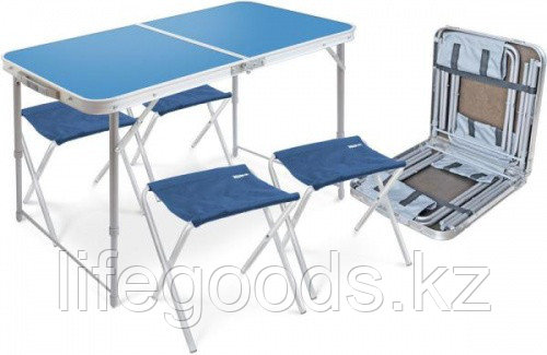 Набор: стол складной+4 стула (складные) ССТ-К, фото 2