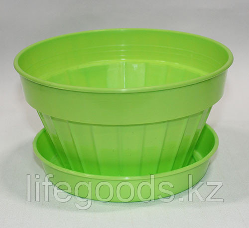 Кашпо ВИОЛЕТ КЛАССИК 1л с подд. А5114салат