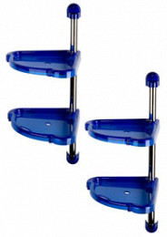Угловая этажерка Элансия (синий полупрозр) АС12910000