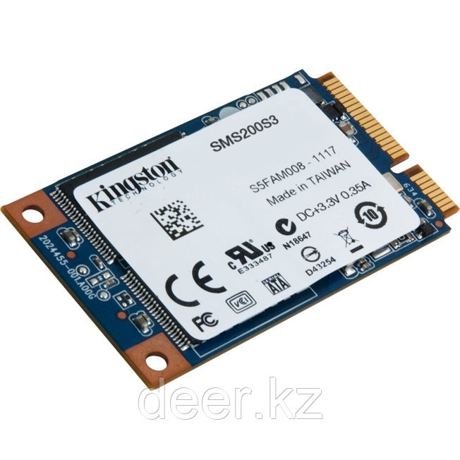 SSD-накопитель Kingston SMS200S3/240G, 240Gb., 540 Мб/сек, Mini-SATA,  6 Гбит/сек.