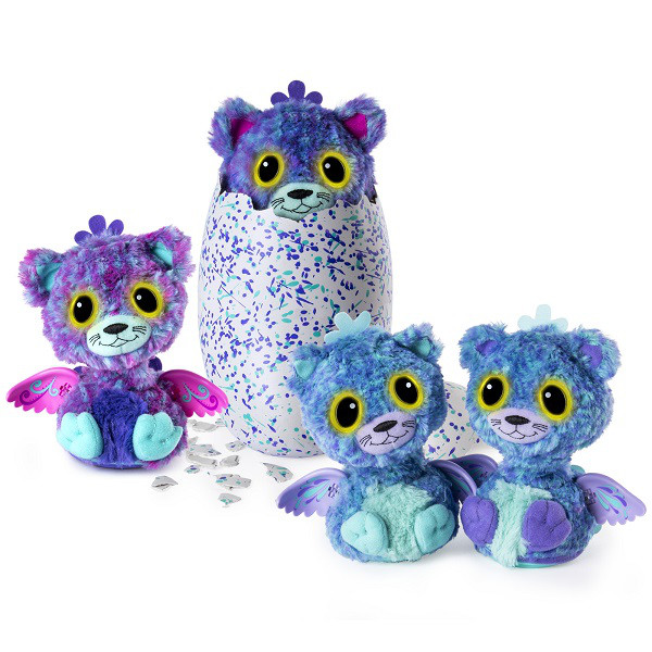 Hatchimals 19110-PURP Хетчималс сюрприз - близнецы интерактивные питомцы, вылупляющиеся из яйца