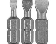 Набор бит для шуруповерта ЗУБР 26009-SL-H3, биты кованые, хромомолибденовая сталь, тип хвостовика C 1/4, 25 мм