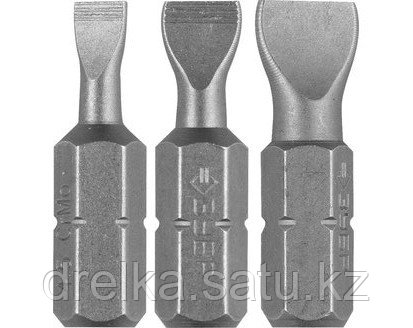 Набор бит для шуруповерта ЗУБР 26009-SL-H3, биты кованые, хромомолибденовая сталь, тип хвостовика C 1/4, 25 мм, фото 2