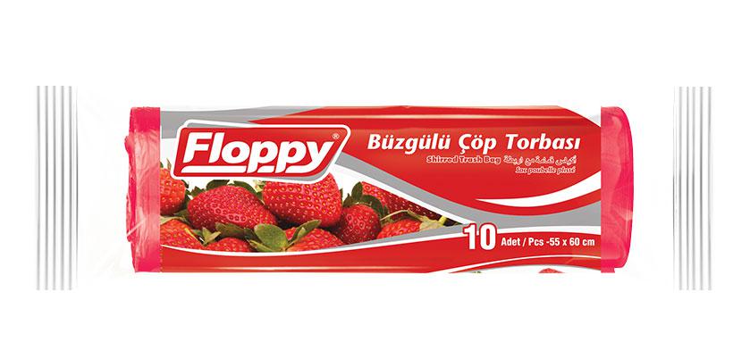 "FLOPPY" Мешок для мусора 55х60/30 л. с верёвкой ароматизированный клубника