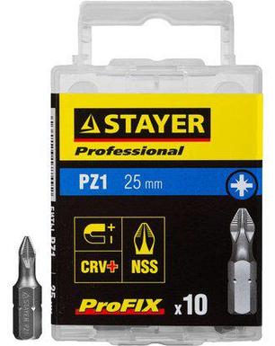 Биты STAYER для шуруповерта, ProFix Pozidriv, тип хвостовика C 1/4, L=25 мм, 10 шт. , фото 2