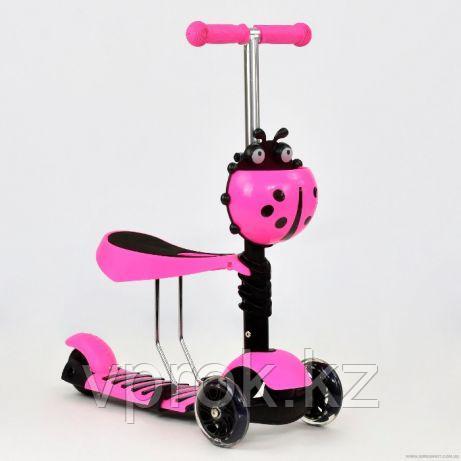 Самокат Scooter 5в1, розовый