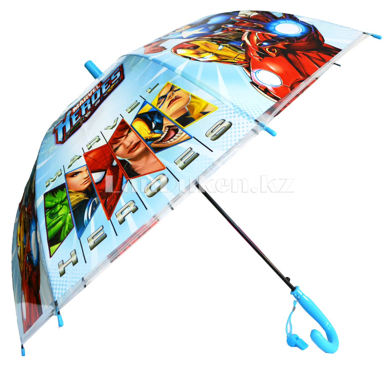Зонт детский Мстители Marvel трость бирюзовый - фото 2 - id-p52409975