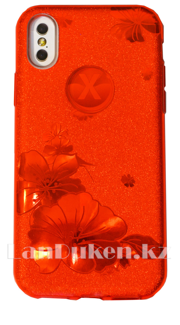 Чехол для смартфона гелевый на IPHONE X красный - фото 1 - id-p52394621