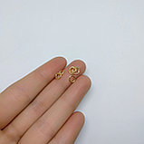 Колечки из серебра с позолотой, 5мм, фото 2