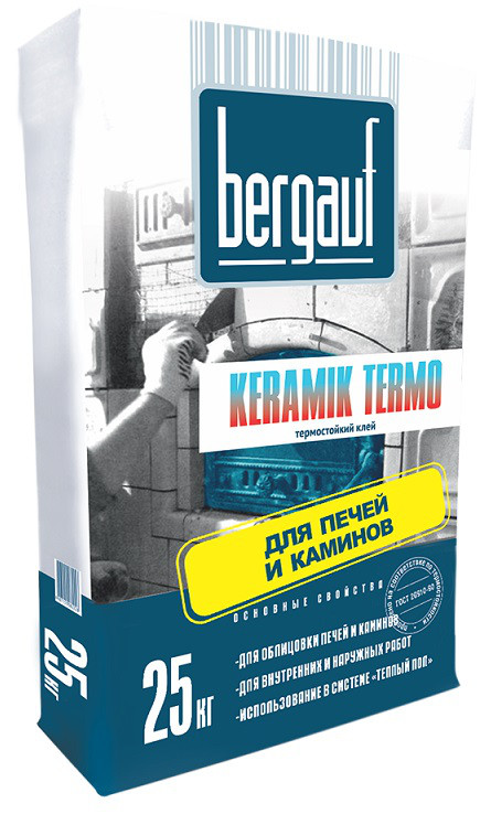 Bergauf клей Keramik Termo 25кг (Печи, камины +180С) - фото 1 - id-p52545887