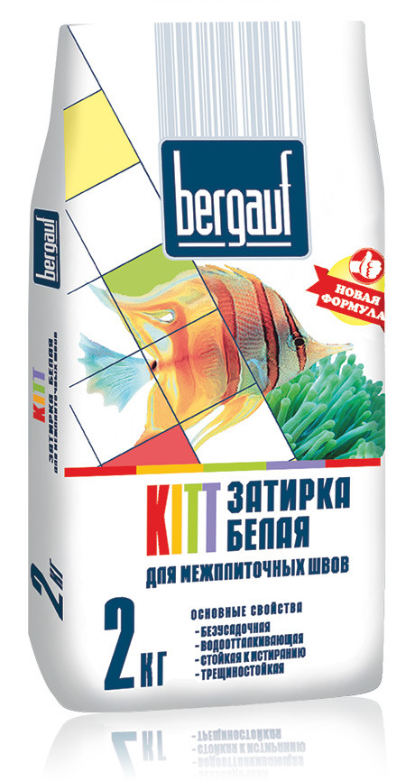 Bergauf Кitt 2кг белая затирка для швов - фото 1 - id-p52545897