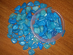 Светящиеся камни - галька (голубой, матовый)