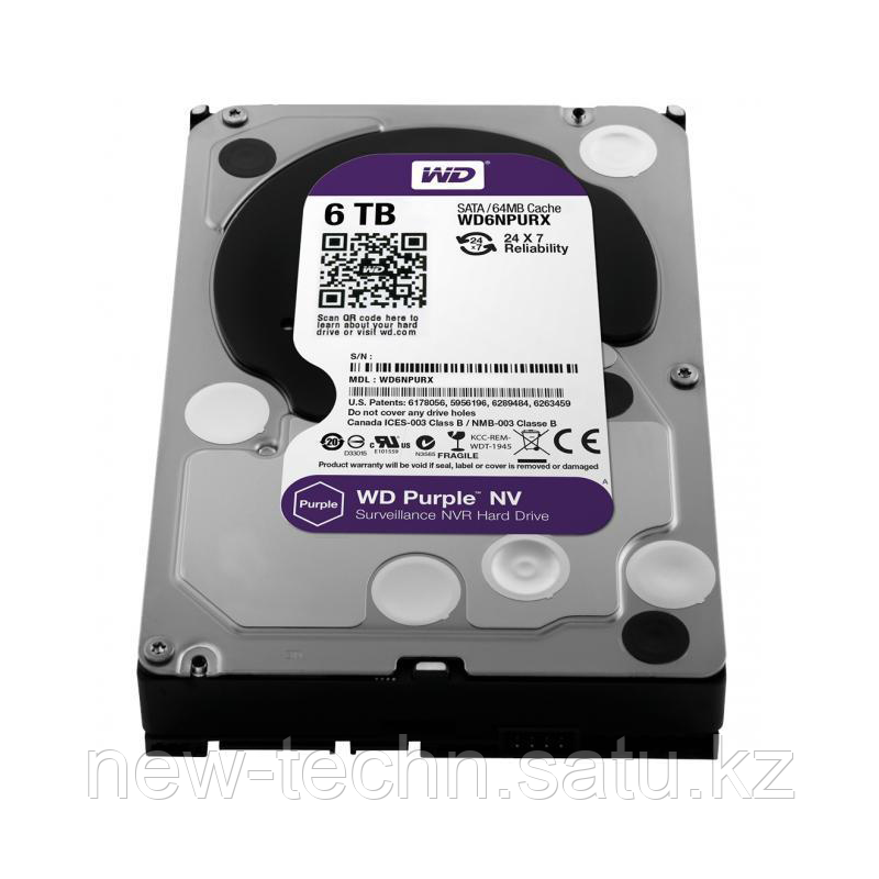 WD60PURX Жесткий диск 6000ГБ Western Digital "Caviar Purple"