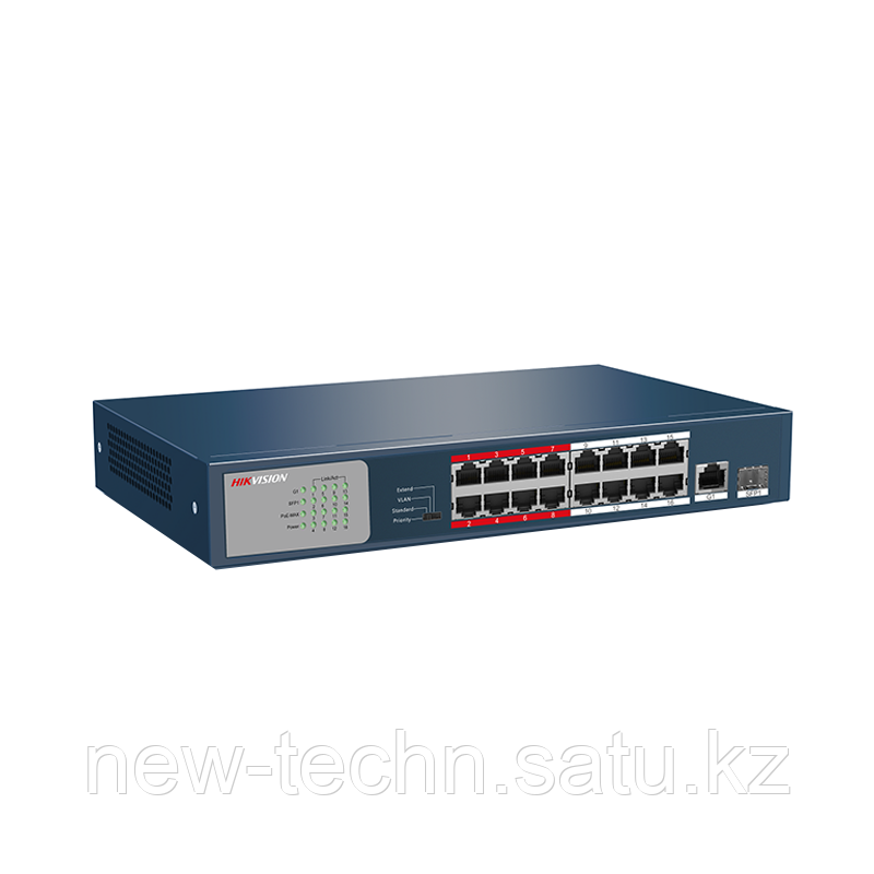 Hikvision DS-3E0318P-E PoE свитч 16-портовый