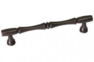 Мебельная ручка скоба, замак, размер посадки 128 мм, цвет бронза темная