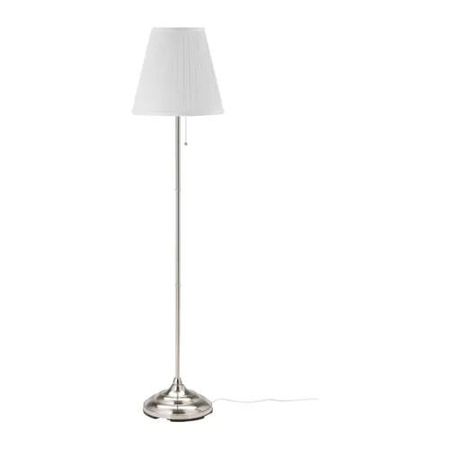 Светильник напольный ОРСТИД никелированный, белый ИКЕА, IKEA