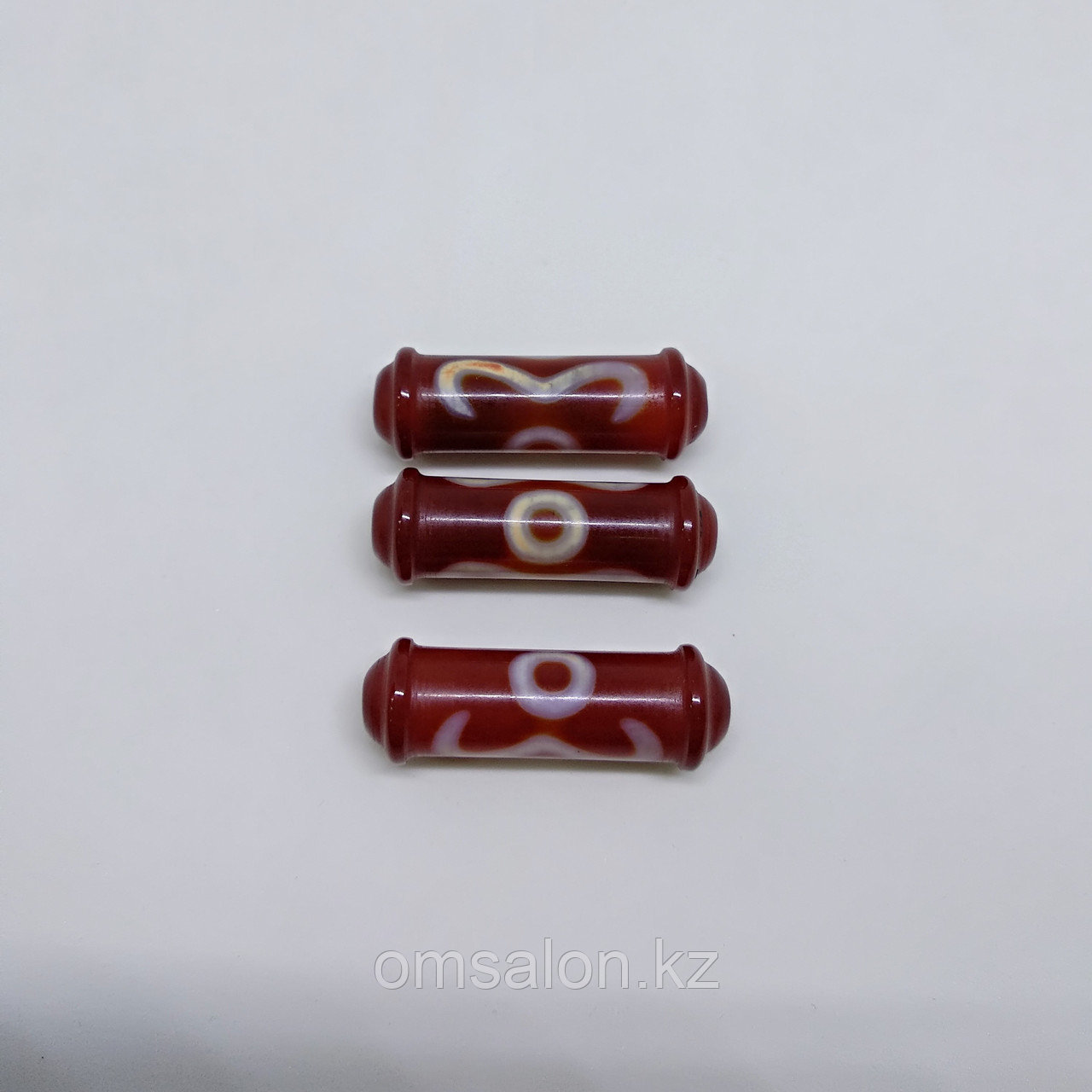 Бусина Дзи Сердце + 2 глаза