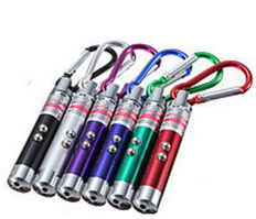 Брелок 3 в 1 (Красный лазер 5 mW, LED фонарик, ультрафиолет)