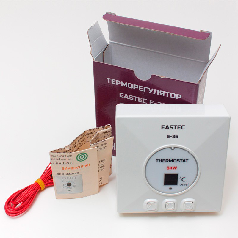 Терморегулятор EASTEC E-36 белый (6 кВт) - фото 2 - id-p52994798