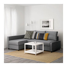 Диван-кровать угловой с отд д/хран ФРИХЕТЭН темно-серый IKEA, ИКЕА, фото 2