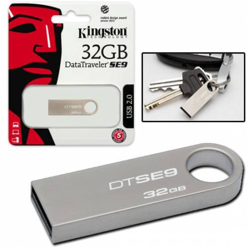 Kingston DTSE9H/32GB USB-накопитель SE9 32GB, серебристый flash USB 2.0, silver