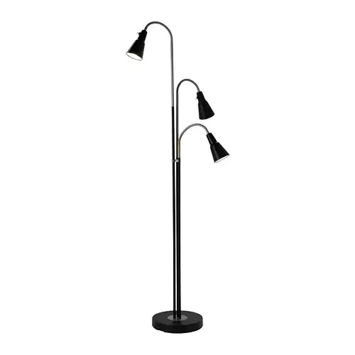 Светильник напольный с 3 лампами КВАРТ черный ИКЕА, IKEA 