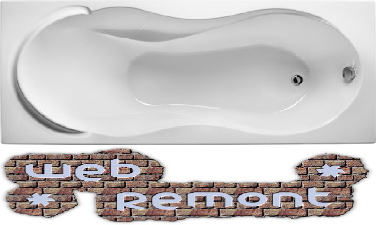 Акриловая прямоугольная ванна Энна 170*75 см. 1 Марка. Россия (Ванна + ножки) - фото 1 - id-p3025223