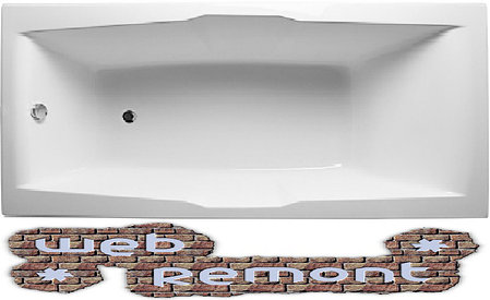 Акриловая  прямоугольная ванна Корсика 190*100 см. 1 Марка. Россия (Ванна + каркас +ножки), фото 2