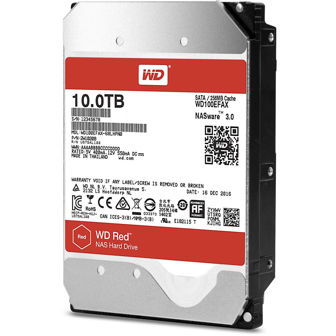 Western Digital WD100EFAX Жесткий диск для NAS систем HDD 10Tb RED SATA 6Gb/s 3.5" 256Mb 5400rpm