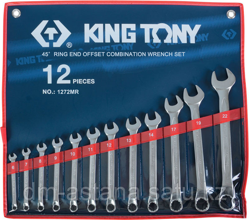 Набор комбинированных ключей, 6-22 мм, 12 предметов KING TONY 1272MR
